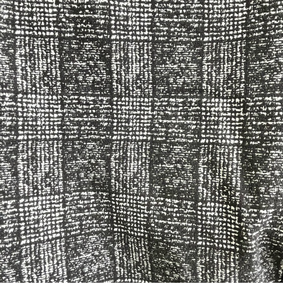 Calvin Klein Dress Sz 12 Black White‎ Plaid Stretch Sheath Dark Academia Career - Picture 8 of 11